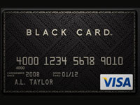 Символ статуса: Visa Black Card